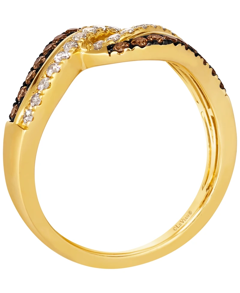 Le Vian Chocolate Diamond (0.27 ct. t.w.) & Nude Diamond (1/4 ct. t.w.) Ring in 14k Honey Gold