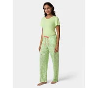 Hue Women's Lemon Script Print Mid-Rise Pants
