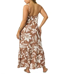 O'Neill Women's Tasmin Floral Sweetheart Neck Maxi Dress