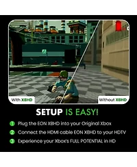 Eon Original Xbox Hd Hdmi Adapter + Lan Hub Adapter Plug and Play Video Enhancer