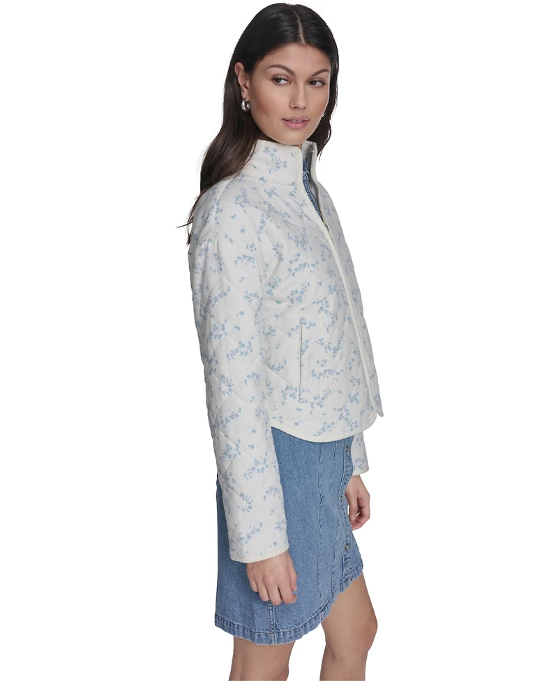 Levi's Women's Quilted Short Liner Zipper Jacket