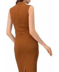 Ivonne Women's Knit Sleeveless Crop Top