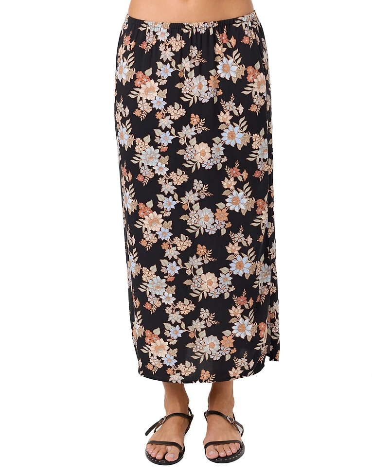 O'Neill Women's Bellamy Bali Floral Printed Pull-On Midi Skirt