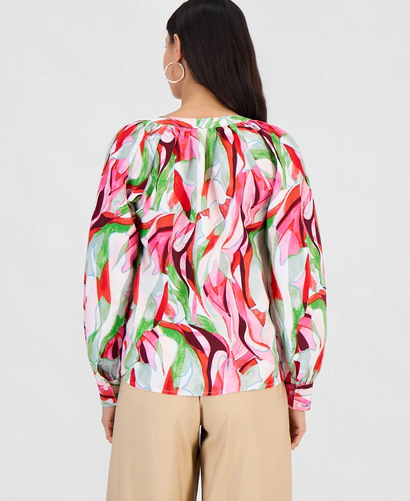 I.n.c. International Concepts Petite Tie-Neck Top, Macy's Exclusive