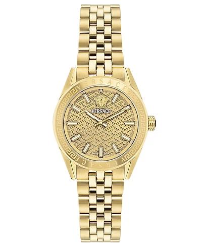 Versace Women's V-Code Gold Stainless Steel Bracelet Watch, 36mm