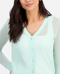 I.n.c. International Concepts Petite Button-Front Cardigan, Exclusively at Macy's