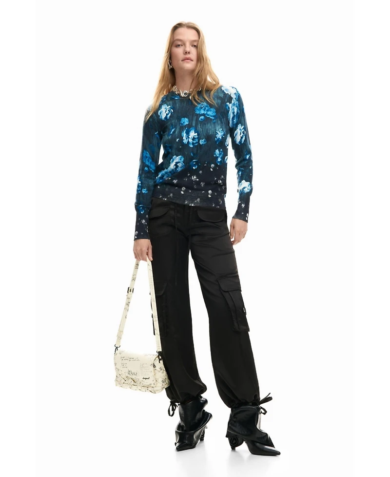 Desigual Women's Lightweight floral sweater