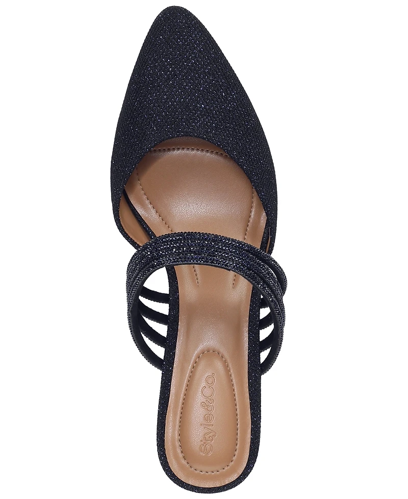 Style & Co Women's Gennesis Metallic Closed Evening Mule Pumps, Macy's Exclusive