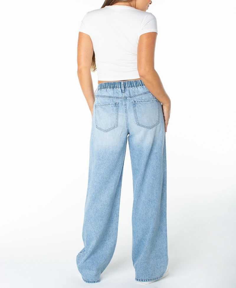 Celebrity Pink Juniors' High-Rise Wide-Leg Jeans