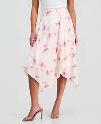 I.n.c. International Concepts Petite Printed Ruffled Midi Skirt, Created for Macy's