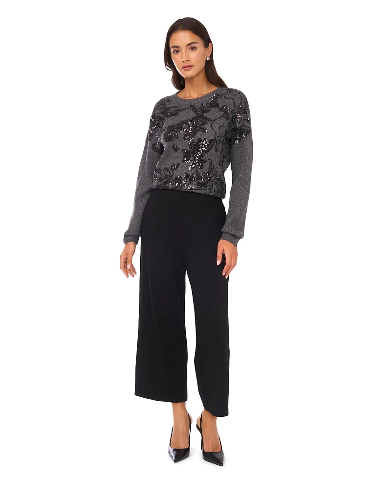 Vince Camuto Women's Sequin Long Sleeves Sweater