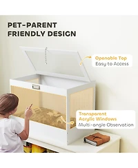 PawHut Hamster Cage with Openable Top, Hut, Small Animal Habitat,