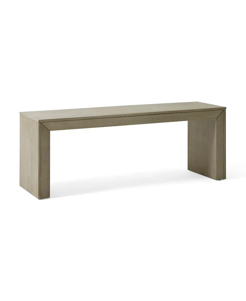 Streamdale Furniture Acacia Wood Dining Bench, Light Gray Oak