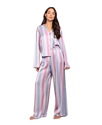 Midnight Bakery Women's Striped Top & Pants, 2-Piece Set
