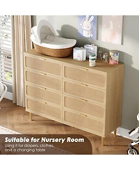 gaomon Rattan Drawer Dresser for Bedroom