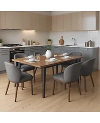 gaomon Dining Chair Set of 6,Modern Upholstered Kitchen Chairs with Ergonomic Back Support