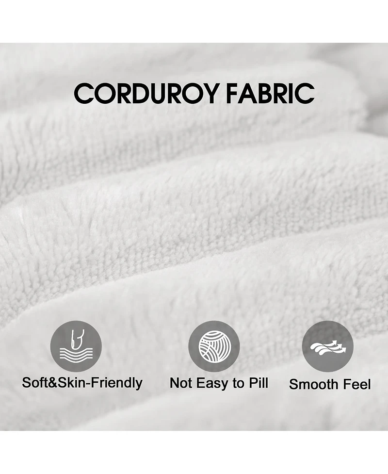 Streamdale Furniture 118.2" Cloud Sofa, Corduroy, Deep Seat, Double-layer, Removable Cushion.
