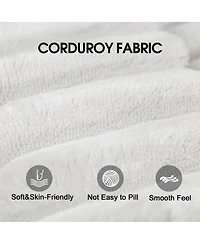 Streamdale Furniture 118.2" Cloud Sofa, Corduroy, Deep Seat, Double-layer, Removable Cushion.
