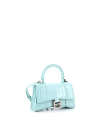 Pre-Owned Balenciaga Xs Hourglass Top Handle Bag Embossed Leather