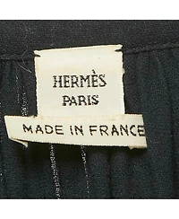 Pre-Owned Hermes Women's Pre-Owned Hermès Black Cotton & Lace Detail Top