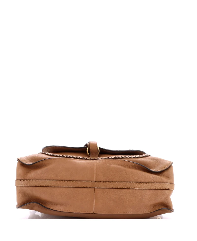 Pre-Owned Chloe Medium Marcie Braided Satchel Leather