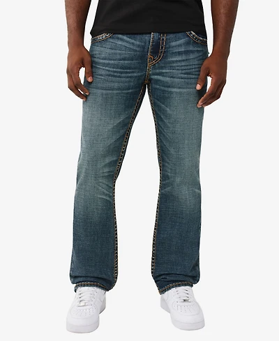 True Religion Men's Ricky Straight Super T Flap Jeans