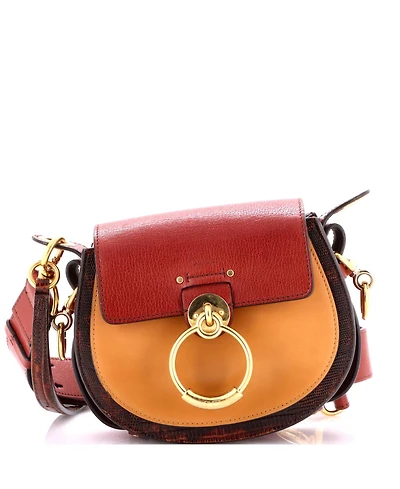 Pre-Owned Chloe Small Tess Bag Leather and Embossed Leather