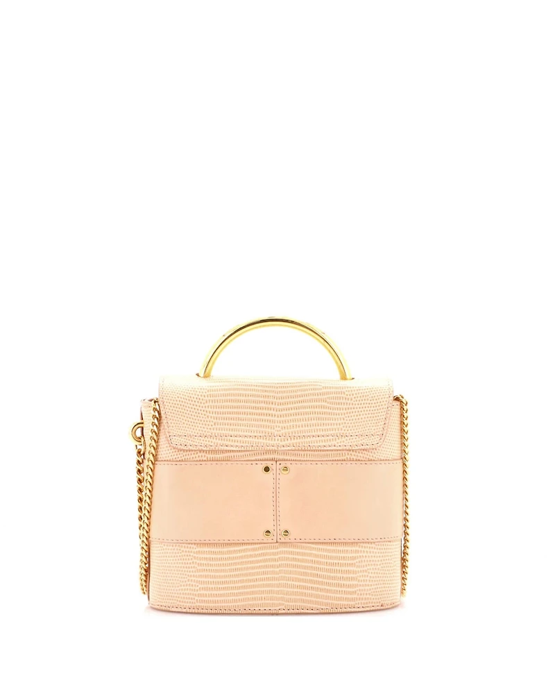 Pre-Owned Chloe Small Aby Lock Bag Embossed Leather