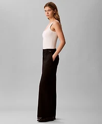 Calvin Klein Women's High Rise Wide Leg Pants