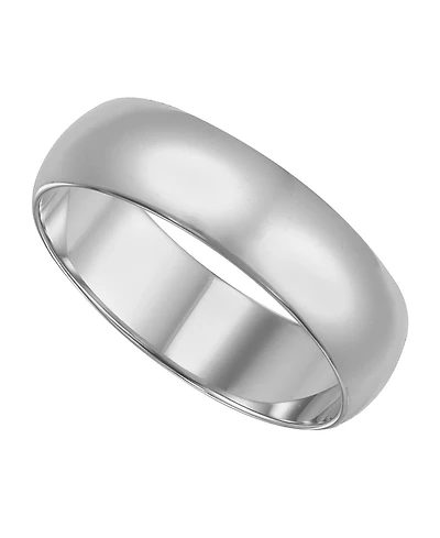 Macy's 6mm Low Dome Wedding Band Ring 10k White Gold (Also Yellow Gold)