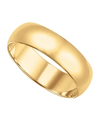 Macy's 6mm Low Dome Wedding Band Ring 10k White Gold (Also Yellow Gold)