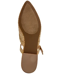 Dv Dolce Vita Women's Domainica Woven Buckle Flat Almond-Toe Mules