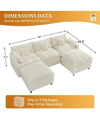 Streamdale Furniture Streamdale Seven-piece sofa set with console