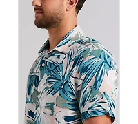 Cubavera Men's Oversized Leaf Print Short-Sleeve Button-Down Shirt