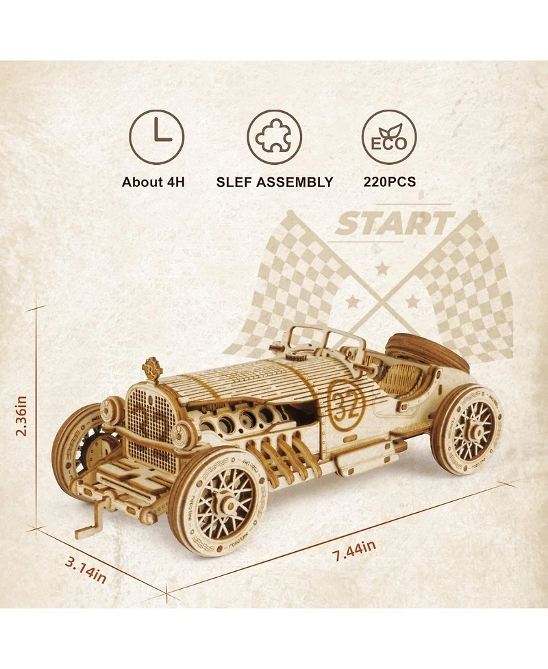 Robotime Model Car Kits - Wooden 3D Puzzles