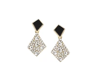 Sohi Women's Purple Geometric Drop Earrings