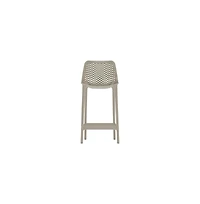 Meridian Furniture Mykonos Taupe Outdoor Patio Stool, Set of 4