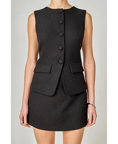 endless rose Women's Vest Skort Romper