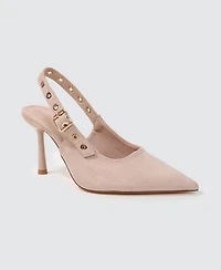 Berness Candes Microfiber Suede Slingback Pumps