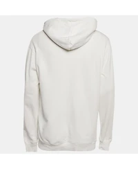 Pre-Owned Burberry Men's White Checker Pocket Cotton Hoodie