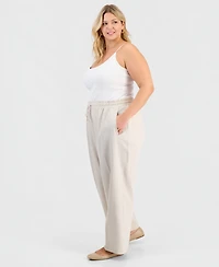 Jones New York Plus Size Straight Drawstring Pants