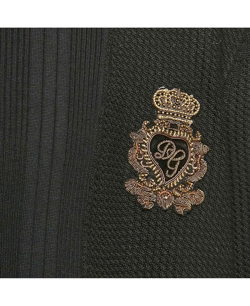 Pre-Owned Dolce & Gabbana Men's Black Knit Applique Detail Oversized T-Shirt