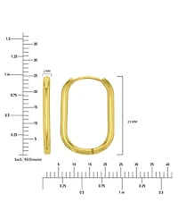 Roxy Waterproof Yellow 25mm Oval Hoop Earrings