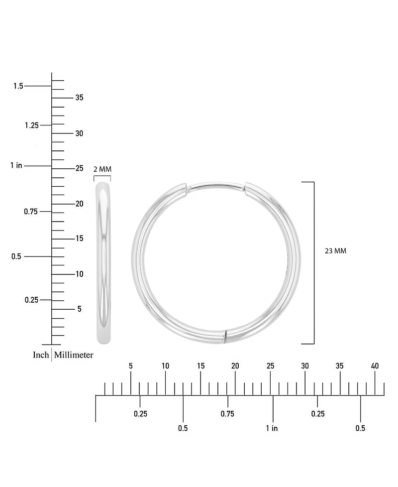 Roxy Waterproof Yellow 23mm Hoop Earrings
