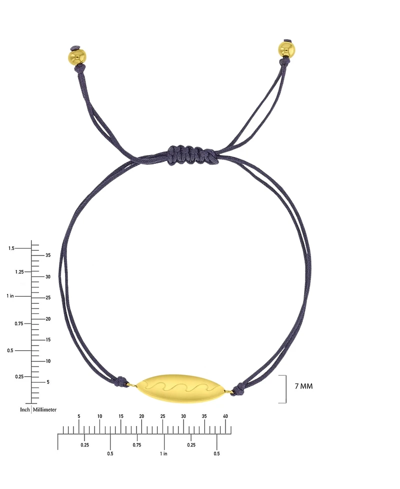 Roxy Waterproof Yellow Surfboard Beads Adjustable Bracelet