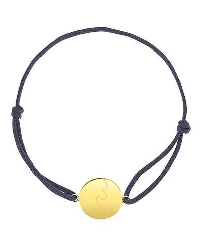 Roxy Waterproof Yellow Rd Wave Charm Adjustable Bracelet