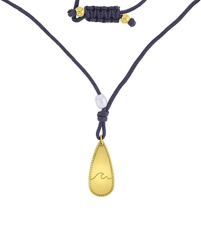 Roxy Waterproof Yellow Wave Pearl Adjustable Necklace