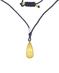 Roxy Waterproof Yellow Wave Pearl Adjustable Necklace
