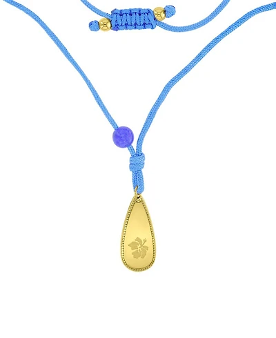 Roxy Waterproof Yellow Hibiscus Labradorite Adjustable Necklace