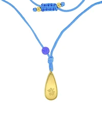 Roxy Waterproof Yellow Hibiscus Labradorite Adjustable Necklace